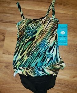 Nwt It Figures Tummy Thinner 1pc Bathing Suit sz12